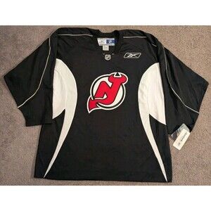 Vintage Y2K 2008 Reebok New Jersey Devils Black Practice Hockey Jersey men's XL